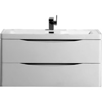 Тумба под раковину BelBagno Ancona-N 90 ANCONA-N-900-2C-SO-BL подвесная Bianco lucido ANCONA-N-900-2C-SO-BL