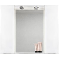 Зеркало со шкафом BelBagno MARINO-SPC-1000/750-2A-BL-P 100 с подсветкой Bianco Lucido MARINO-SPC-1000/750-2A-BL-P