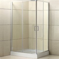 Душевой уголок BelBagno Uno 120х100 UNO-195-AH-2-120/100-C-Cr профиль Хром стекло прозрачное