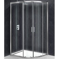 Душевой уголок BelBagno Uno 100х80 UNO-195-RH-2-100/80-C-Cr профиль Хром стекло прозрачное UNO-195-RH-2-100/80-C-Cr