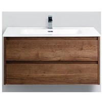 Тумба под раковину BelBagno Kraft 100 KRAFT-1000-2C-SO-RT подвесная Табачный дуб KRAFT-1000-2C-SO-RT