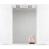 Зеркало со шкафом BelBagno MARINO-SPC-1200/750-2A-BL-P 120 с подсветкой Bianco Lucido