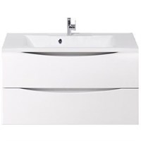 Тумба под раковину BelBagno Marino 75 MARINO-750-2C-SO-BL-P подвесная Bianco Lucido MARINO-750-2C-SO-BL-P