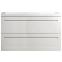 Тумба под раковину Art&Max AM-Platino-1000-2C-SO-BM подвесная Белый матовый AM-Platino-1000-2C-SO-BM