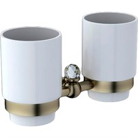 Стакан для зубных щеток Art&Max Antic Crystal AM-E-2688SJ двойной Бронза AM-E-2688SJ-Br