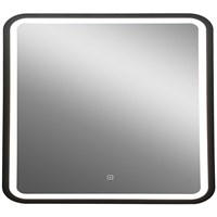 Зеркало Art&Max Genova AM-Gen-900-800-DS-F с подсветкой с сенсорным выключателем Черное AM-Gen-900-800-DS-F