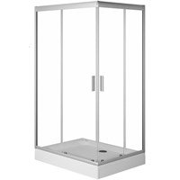 Душевой уголок AM.PM Gem 120x90 W90G-404-120290-MT профиль, Хром матовый стекло прозрачное W90G-404-120290-MT