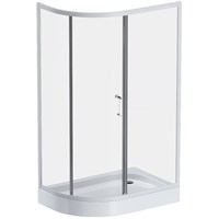 Душевой уголок AM.PM Like Solo Slide 120х80 W83G-302U120CT64 профиль, Хром матовый стекло прозрачное W83G-302U120CT64