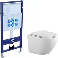 Комплект унитаз с инсталляцией SET AQUATEK ЕВРОПА с тонким сиденьем soft-close Set AQUATEK ЕВРОПА