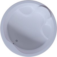 Акриловая ванна Aquatek Аура 180x180 AUR180-0000033 без гидромассажа с фронтальной панелью с каркасом (вклеенный) со слив-переливом AUR180-0000033