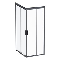Душевой уголок AM.PM Gem S 100х80 W93G-404-100280-BT профиль, Черный матовый стекло прозрачное W93G-404-100280-BT