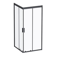 Душевой уголок AM.PM Gem 90х90 W90G-403-090BT профиль, Черный матовый стекло прозрачное W90G-403-090BT