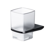 Стеклянный стакан с настенным держателем Am.Pm Inspire 2.0, черный (A50A34322)