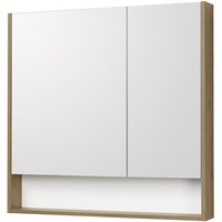 Зеркальный шкаф Aquaton Сканди 90 белый, дуб рустикальный 1A252302SDZ90 1A252302SDZ90