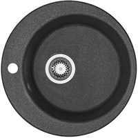 Мойка кухонная Акватон Иверия круглая 480мм графит 1A711032IV210 1A711032IV210