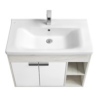 1A2374K0FAX10 Набор: 1A237401FAX10 Тумба-умывальник Флай 80 Бел Дуб КРАФТ/ 1WH302251 Раковина Миранда 80 1A2374K0FAX10