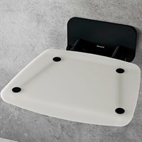 Сиденье для душа Ravak Ovo B II Opal/Black B8F0000060 Прозрачно-белое Черное B8F0000060