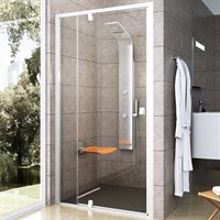 Душевая дверь Ravak Pivot PDOP2-100 03GA0101Z1 профиль Белый ручка Белая стекло Transparent 03GA0101Z1
