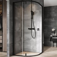 Душевой уголок Ravak Nexty NSKK3-90 90x90 3O677300Z1 профиль Черный стекло Transparent 3O677300Z1