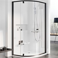 Душевой уголок Ravak Pivot PSKK3 100x100 376AA300Z1 профиль Черный стекло Transparent 376AA300Z1