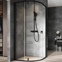 Душевой уголок Ravak Nexty NSKK3-100 100x100 3O6AA300Z1 профиль Черный стекло Transparent 3O6AA300Z1