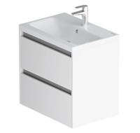 Тумба с раковиной AM.PM Pulse 60 белый глянец, подвесная, с 2 ящиками M91-FHX0602-WCC0602WG