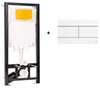 Комплект:Инсталляция OLI 80 ECO, механическая клавиша смыва Slim белый (886914SLO1) oli_886914SLO1