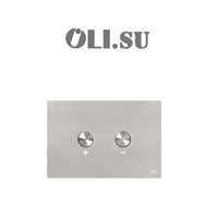 Панель пневматическая двойная OLI Blink, матовый хром, антивандальный (093399) oli_093399