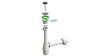 Сифон для одинарной мойки BONOMINI (1279CP40B0WZ) 1279CP40B0WZ