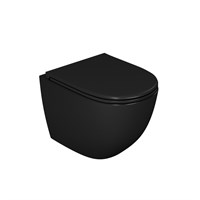 Унитаз подвесной D&K Matrix DT1396025, безободковый, с сиденьем микролифт, цвет черный DT1396025