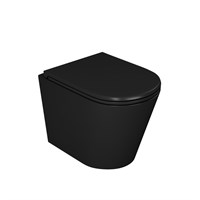 Унитаз подвесной D&K Venice DT1026025, безободковый, с сиденьем микролифт, цвет черный DT1026025