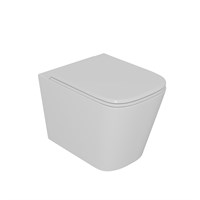 Унитаз подвесной D&K Quadro DT1516016, безободковый, с сиденьем микролифт, цвет белый DT1516016