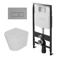 Комплект D&K DS1021605 унитаз DT1026016, инсталляция DI8055119, клавиша смыва DB1439001 DS1021605