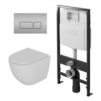 Комплект D&K DS1391603 унитаз DT1396016, инсталляция DI8055119, клавиша смыва DB1439002 DS1391603