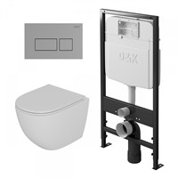 Комплект D&K DS1391605 унитаз DT1396016, инсталляция DI8055119, клавиша смыва DB1439001 DS1391605