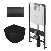 Комплект D&K DS1392501 унитаз DT1396025, инсталляция DI8055119, клавиша смыва DB1439025 DS1392501