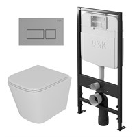 Комплект D&K DS1431605 унитаз DT1436016, инсталляция DI8055119, клавиша смыва DB1439001 DS1431605
