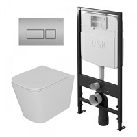 Комплект D&K DS1511603 унитаз DT1516016, инсталляция DI8055119, клавиша смыва DB1439002 DS1511603