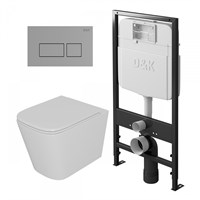 Комплект D&K DS1511605 унитаз DT1516016, инсталляция DI8055119, клавиша смыва DB1439001 DS1511605