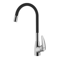 Смеситель Lemark Linara LM0415C-Black для кухонной мойки, с гибким изливом, хром LM0415C-Black