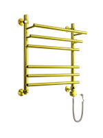 Полотенцесушитель ДВИН 60/50 Электрический 1"-3/4"-1/2" К эл ТЭН справа Золотой хром F Primo (4627087855116)