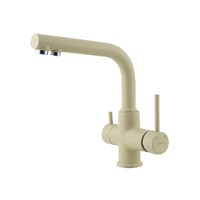 Смеситель для кухонной мойки Lemark Comfort LM3061PBG с подключением к фильтру, бежевый LM3061PBG