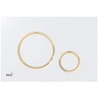 Клавиша смыва Alcaplast Thin M775 Белая Золото M775