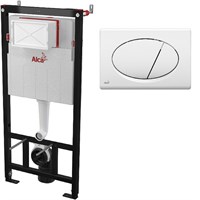 Инсталляция Alcaplast Sadromodul AM101/1120-3:1 RU M70-0001 для унитаза с Белой клавишей смыва AM101/1120-3:1 RU M70-0001