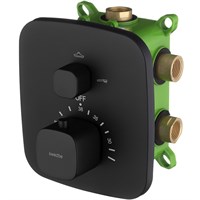 Смеситель для душа Swedbe Platta 9032B с термостатом Черный матовый sw_9032B