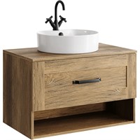 Подвесная тумба под умывальник AQWELLA Craft , 80см  (CRF0108DB) (Код товара: 986063) CRF0108DB