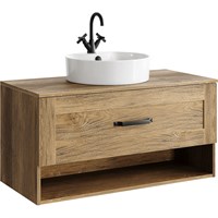 Подвесная тумба под умывальник AQWELLA Craft , 100см  (CRF0110DB) (Код товара: 986061) CRF0110DB