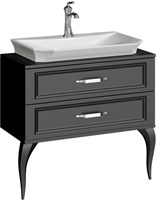 Напольная тумба под умывальник AQWELLA LaDonna , 85см  (LAD0108BLK) (Код товара: 986096) LAD0108BLK