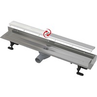 Душевой лоток Alcaplast Fit and Go Wall APZ23-DOUBLE9-850 с решеткой Хром / полая под плитку APZ23-DOUBLE9-850