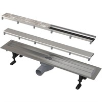 Душевой лоток Alcaplast Fit and Go AG071401550 (APZ13-DOUBLE9-550) с двухсторонней решеткой APZ13-DOUBLE9-550